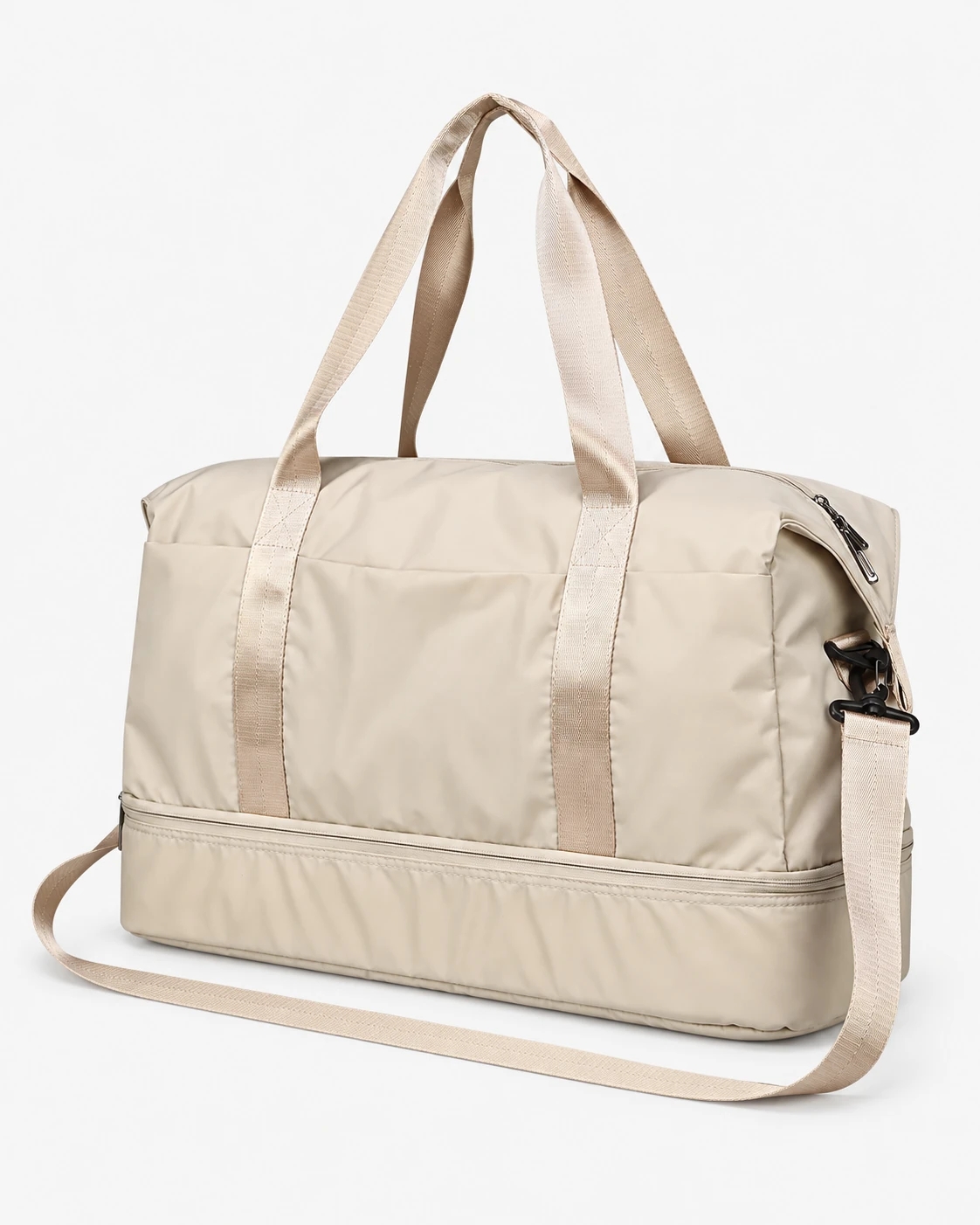 Custom Travel Tote Bag — Rear angled view