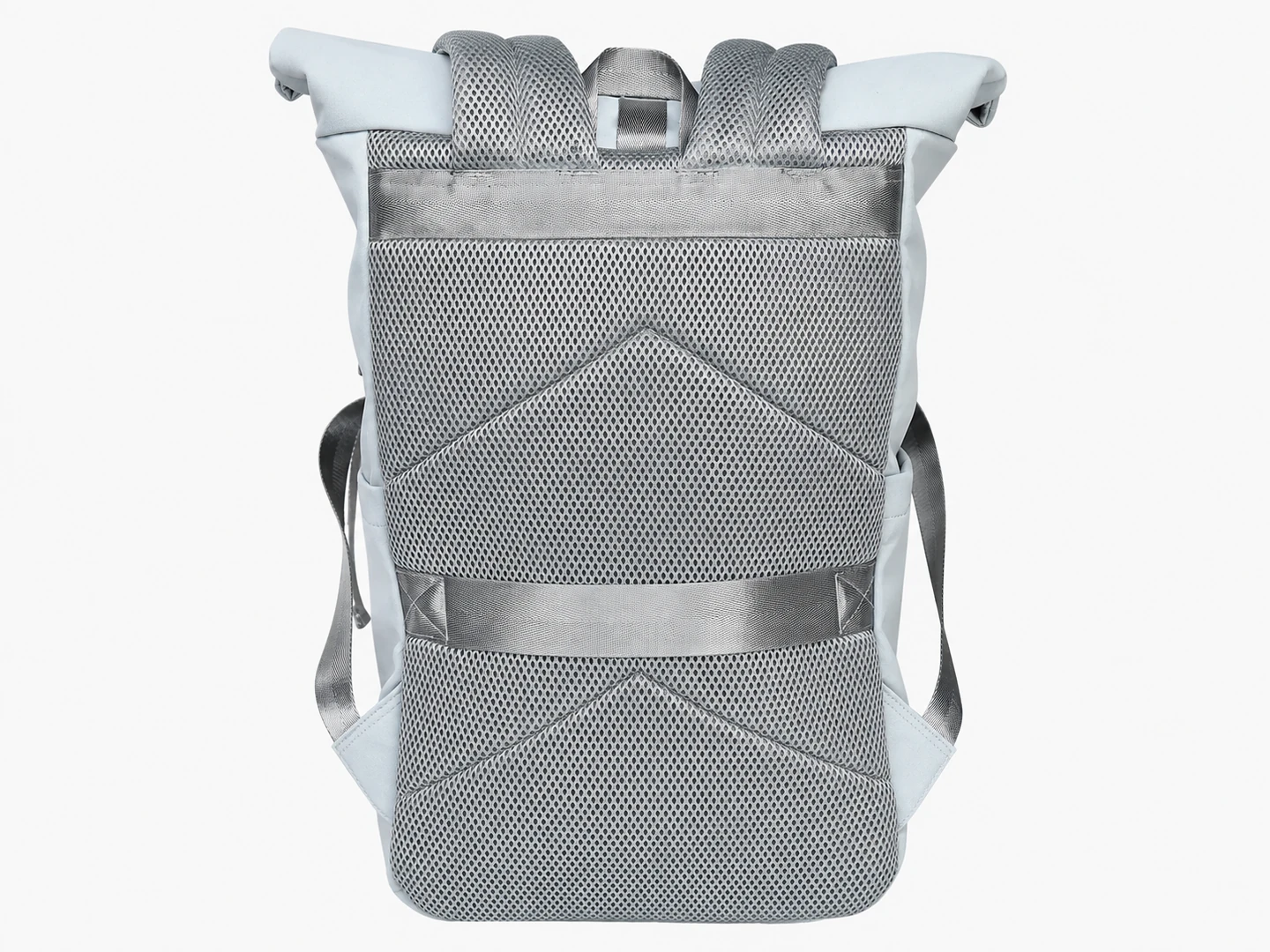 Custom Roll-Top Backpack — Rear view